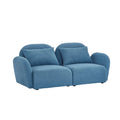 White Teddy Fabric Lazy Loveseat for Living Room