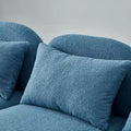 White Teddy Fabric Lazy Loveseat for Living Room
