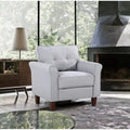 Kouchouk 32.9-Inch Wide Tufted Linen Armchair