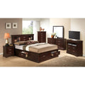 Louis Philippe Queen Platform Bed with Storage