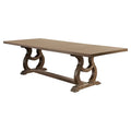 Fremont 9-Piece Dining Set in Brown and Cream with Removable Leaf