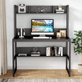 Home Office Computer Desk with Hutch and Shelving for Study