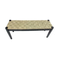 M4H Shambles Solid Wood Indoor Bench with Natural Seagrass