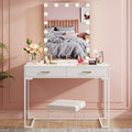 Modern Computer Desk with 2 Drawers - Stylish Study Writing Table with Storage for Home Office