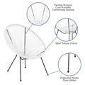 Rattan and Bungee Papasan Lounge Chair