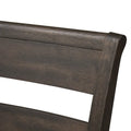 7-Piece Trestle Table Set with Double Bridge in Dark Chestnut