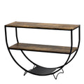 Merax Rustic Industrial Demilune Console Table