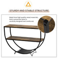 Merax Rustic Industrial Demilune Console Table