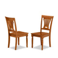 East West Furniture 9-Piece Saddle Brown Kitchen Dining Set - Rectangular Table with 8 Chairs (Various Seat Options)