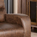 Fabric Recliner and Single Sofa with Manual Recline Feature