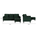 CosmoLiving by Cosmopolitan Strummer Reversible Velvet Sectional Sofa