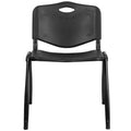 880 lb. Capacity Heavy-Duty Plastic Stackable Chair with Carrying Handle