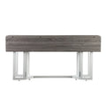 SEI Furniture Driness Grey Folding Drop Leaf Table
