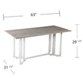 SEI Furniture Driness Grey Folding Drop Leaf Table