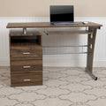 3-Drawer Pedestal Computer Desk with Keyboard Tray