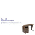 3-Drawer Pedestal Computer Desk with Keyboard Tray