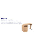 3-Drawer Pedestal Computer Desk with Keyboard Tray