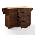 Kitchen Island Cart with Drawers Cabinets and Storage Rack on Wheels