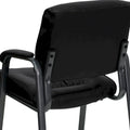 LeatherSoft Executive Lounge Chair with Titanium Gray Frame for Reception Areas