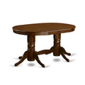 East West Furniture 7-Piece Oval Dining Set - Espresso Wooden Table with 6 Matching Chairs (Customizable Seat Options)