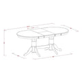 East West Furniture 7-Piece Oval Dining Set - Espresso Wooden Table with 6 Matching Chairs (Customizable Seat Options)