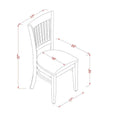 East West Furniture 7-Piece Oval Dining Set - Espresso Wooden Table with 6 Matching Chairs (Customizable Seat Options)