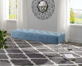 Roundhill Furniture Valley Velvet Upholstered Bench with Button Tufting and Acrylic Legs