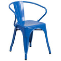 Armed Metal Chair for Indoor and Outdoor Use - Dimensions: 21.5W x 19D x 27.75H