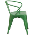Armed Metal Chair for Indoor and Outdoor Use - Dimensions: 21.5W x 19D x 27.75H