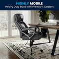 Executive Ergonomic Swivel Office Chair for Big & Tall with LeatherSoft Upholstery