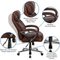 Big and Tall Office Chair with High Back Lumbar Support and Rolling Base