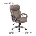 Executive Ergonomic Swivel Office Chair for Big & Tall with LeatherSoft Upholstery