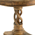 Bengal Manor 30-Inch Round Mango Wood Twist Accent Table - 30" Height