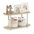 Furinno Turn-N-Tube Tool-Free Contemporary Oval Side Table