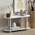Furinno Turn-N-Tube Tool-Free Contemporary Oval Side Table