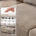 HOOOWOOO Reversible Corduroy Chaise Sofa with Wide Armrests and Ottoman for Living Room