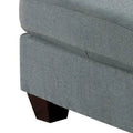 32-Inch Contemporary Square Ottoman with Soft Foam Cushioning in Gray Linen