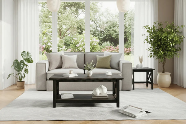 Classic Solid Wood Farmhouse Coffee Table