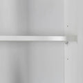 Spacious Kitchen Pantry Storage Cabinet Featuring Glass Doors