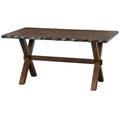 6-Piece Rustic Farmhouse Dining Set Table Chairs & Bench Walnut Finish