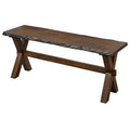 6-Piece Rustic Farmhouse Dining Set Table Chairs & Bench Walnut Finish