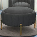 Swivel Accent Chair with Ottoman Set and Upholstered Cushion