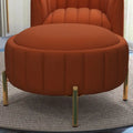 Swivel Accent Chair with Ottoman Set and Upholstered Cushion