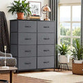 8-Drawer Tall Fabric Dresser for Bedroom - Stylish Closet Organizer Tower with Wooden Top and Metal Frame