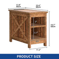 Moasis Charging End Table with Storage - Side Table Featuring 2 Power Outlets & 2 USB Ports for Living Room