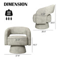 Modern Upholstered Armchair with 360-Degree Swivel Design