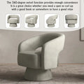 Modern Upholstered Armchair with 360-Degree Swivel Design