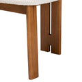 Kacela Contemporary Japandi Boucle Upholstered Wood Dining Chair Set - 2 Pieces