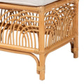 Bali & Pari Materra Contemporary Bohemian Natural Brown Rattan Bench