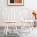 Set of 2 SAFAVIEH Delcie Oval Back Spindle Dining Chairs - Dimensions: 17.9" x 19.7" x 37"